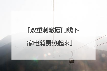 双重刺激厦门线下家电消费热起来