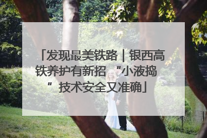 发现最美铁路｜银西高铁养护有新招 “小液捣”技术安全又准确