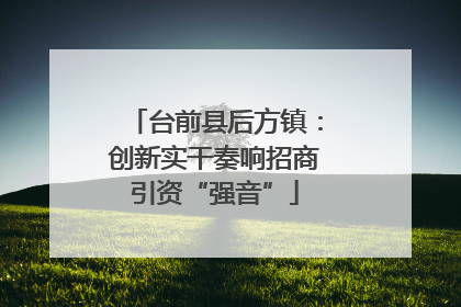 台前县后方镇：创新实干奏响招商引资“强音”