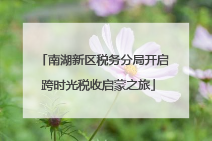 南湖新区税务分局开启跨时光税收启蒙之旅