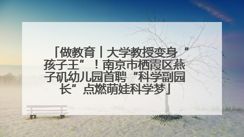 做教育︱大学教授变身“孩子王”！南京市栖霞区燕子矶幼儿园首聘“科学副园长”点燃萌娃科学梦