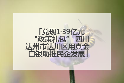 兑现1·39亿元“政策礼包” 四川达州市达川区用真金白银助推民企发展