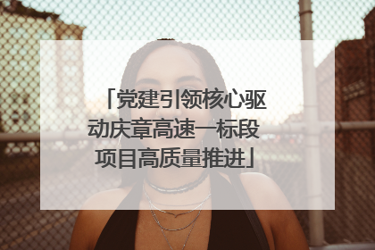 党建引领核心驱动庆章高速一标段项目高质量推进