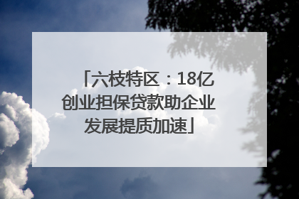 六枝特区：18亿创业担保贷款助企业发展提质加速