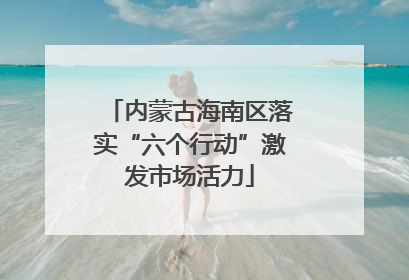 内蒙古海南区落实“六个行动”激发市场活力