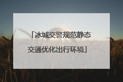 冰城交警规范静态交通优化出行环境