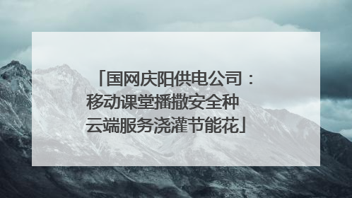国网庆阳供电公司：移动课堂播撒安全种 云端服务浇灌节能花