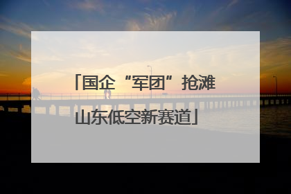 国企“军团”抢滩山东低空新赛道
