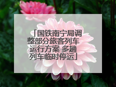 国铁南宁局调整部分旅客列车运行方案 多趟列车临时停运