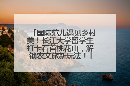 国际范儿遇见乡村美！长江大学留学生打卡石首桃花山，解锁农文旅新玩法！