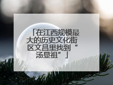 在江西规模最大的历史文化街区文昌里找到“汤显祖”