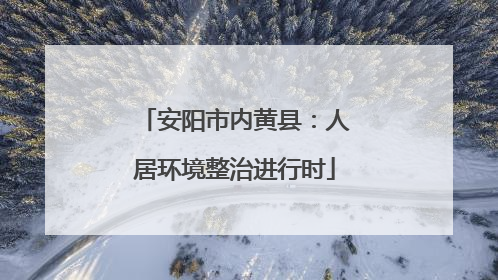 安阳市内黄县：人居环境整治进行时