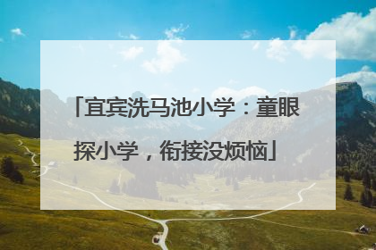 宜宾洗马池小学：童眼探小学，衔接没烦恼