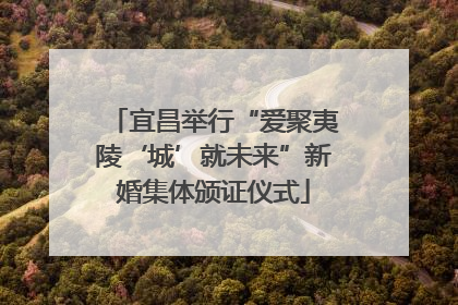 宜昌举行“爱聚夷陵‘城’就未来”新婚集体颁证仪式