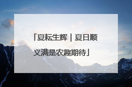 夏耘生辉|夏日顺义满是农趣期待