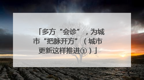 多方“会诊”，为城市“把脉开方”（城市更新这样推进①）