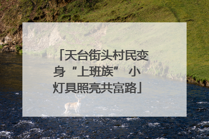天台街头村民变身“上班族” 小灯具照亮共富路