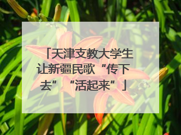 天津支教大学生让新疆民歌“传下去”“活起来”