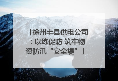 徐州丰县供电公司：以练促防 筑牢物资防汛“安全堤”