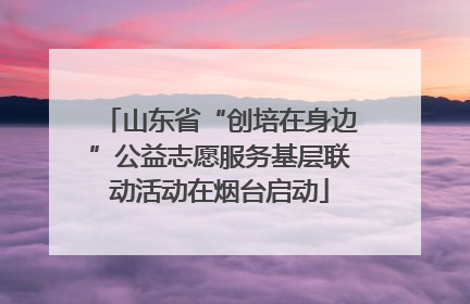 山东省“创培在身边”公益志愿服务基层联动活动在烟台启动