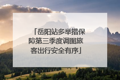 岳阳站多举措保障第三季度调图旅客出行安全有序
