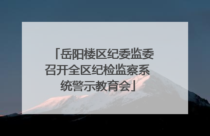 岳阳楼区纪委监委召开全区纪检监察系统警示教育会