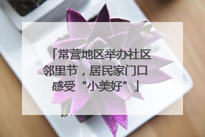 常营地区举办社区邻里节，居民家门口感受“小美好”