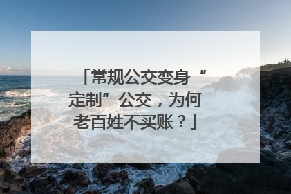 常规公交变身“定制”公交，为何老百姓不买账？
