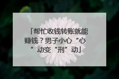 帮忙收钱转账就能赚钱？男子小心“心”动变“刑”动