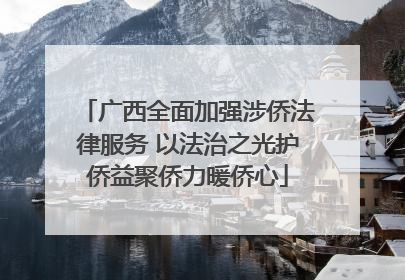 广西全面加强涉侨法律服务 以法治之光护侨益聚侨力暖侨心