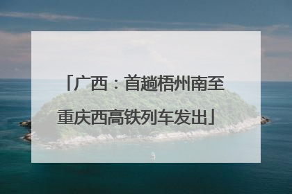 广西：首趟梧州南至重庆西高铁列车发出