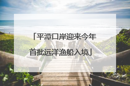 平潭口岸迎来今年首批远洋渔船入境