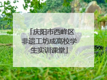 庆阳市西峰区 非遗工坊成高校学生实训课堂