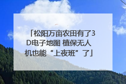 松阳万亩农田有了3D电子地图 植保无人机也能“上夜班”了