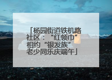 杨园街道铁机路社区：“红领巾”相约“银发族” 老少同乐庆端午