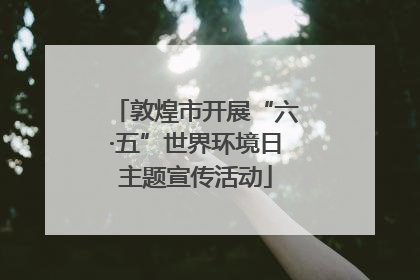 敦煌市开展“六·五”世界环境日主题宣传活动