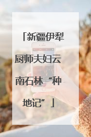 新疆伊犁厨师夫妇云南石林“种地记”