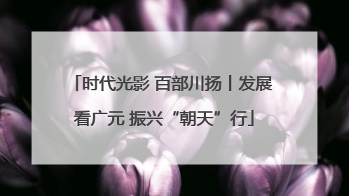 时代光影 百部川扬丨发展看广元 振兴“朝天”行