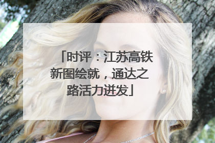 时评：江苏高铁新图绘就，通达之路活力迸发