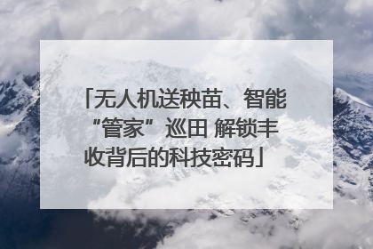 无人机送秧苗、智能“管家”巡田 解锁丰收背后的科技密码
