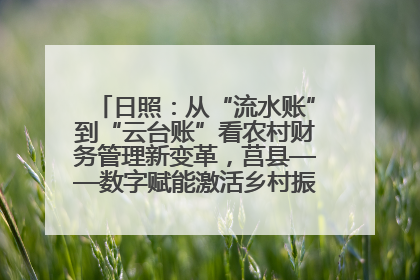 日照：从“流水账”到“云台账”看农村财务管理新变革，莒县——数字赋能激活乡村振兴“一池春水”
