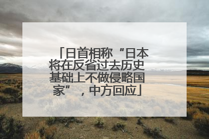 日首相称“日本将在反省过去历史基础上不做侵略国家”，中方回应