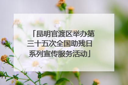 昆明官渡区举办第三十五次全国助残日系列宣传服务活动