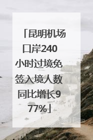 昆明机场口岸240小时过境免签入境人数同比增长977%