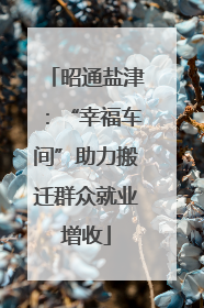 昭通盐津：“幸福车间”助力搬迁群众就业增收