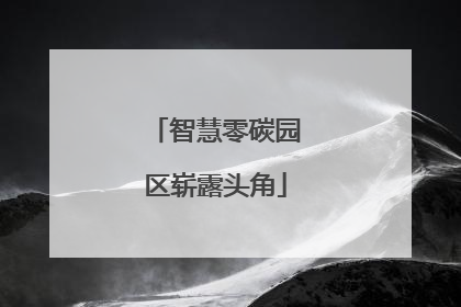 智慧零碳园区崭露头角