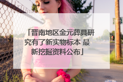 晋南地区金元葬具研究有了新实物标本 最新挖掘资料公布