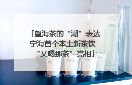 望海茶的“潮”表达 宁海首个本土新茶饮“又喝那茶”亮相