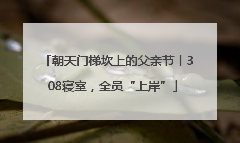朝天门梯坎上的父亲节丨308寝室，全员“上岸”