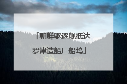 朝鲜驱逐舰抵达罗津造船厂船坞